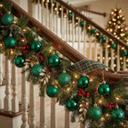 Soulchen 20 Pcs Emerald Green Christmas Balls Ornaments 2.75" Shatterproof - Image 5