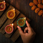 (Pack of 36) Clay Diyas with Cotton Wicks, Diwali Decoration for Home, Mitti Diyas for Pooja, Indian Pooja Decor for Mandir, Diwali Gifts, Earthen Lamp for Navratri Dussehra, Party Favors - Image 5