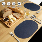 homing Heat Resistant Oval Placemats Set of 8, Navy - Image 6