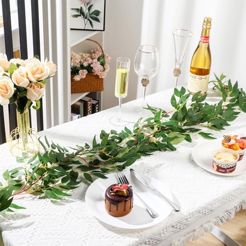 Yunlly 48 Pack Artificial Willow Leaves Garland 269 Ft Greenery Vines Decor - Image 5
