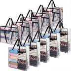 Shappy 10 Pack 93L Extra Large Clear Blanket Storage Bags Clothes Storage Bags with Handles Clear Zippered Oversized Moving Bag Plastic Totes for Clothes Blankets Bedding Toys Duvet Comforter by Shappy