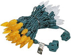 Novelty Lights 24FT 70 LED C6 Christmas String Lights, Orange & Pure White - Image 5