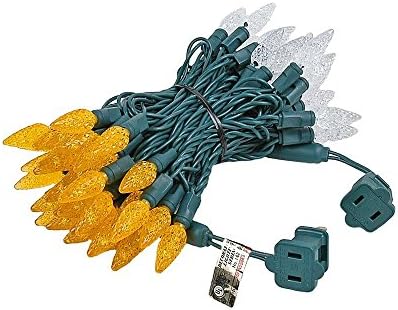 Novelty Lights 24FT 70 LED C6 Christmas String Lights, Orange & Pure White - Image 5