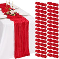 30 Pack Cheesecloth Table Runner 10FT Red Table Runner Boho Gauze Cheese Cloth Table Runners Long Rustic Sheer Table Decorations for Wedding Party Baby Bridal Shower Birthday Holiday Home by Showgeous