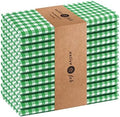 Native Fab Green Gingham Easter Cloth Napkins Set of 12-100% Cotton Mini Checkered (16"x16") Spring Dinner Napkins - Soft, Absorbent Table Decor - Washable Reusable Bulk Fabric Napkins, Grass Green by NativeFab