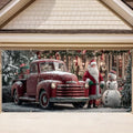 Classic Truck Banner 16x7 Ft - Old Fashioned Holiday Design for Double Car Garage Display by THISFIND
