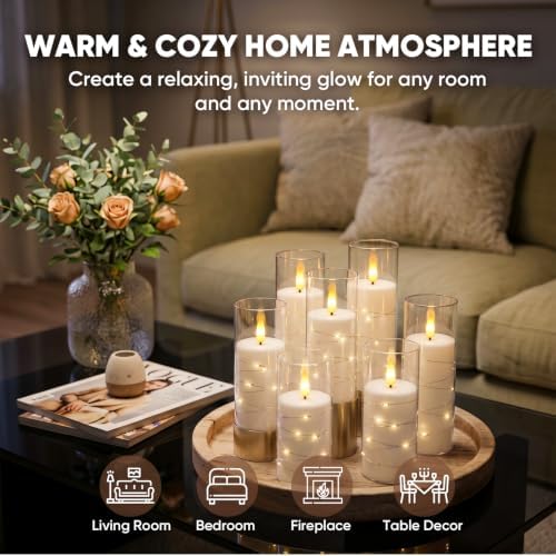 Raycare 18 Pcs Flameless Battery Operated Pillar Candles with Remote Timer - Image 6