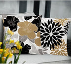 Brown Black Throw Pillow Covers 20x20 Set of 6, Neutral Floral Home Decor - Image 4