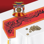 Beistle Asian-Themed Party Decoration Set – Authentic Good Luck Coins, Red Dragon Table Runner, and 3-D Gong Centerpiece, Chinese-Inspired Décor for Lunar New Year, Festivals & Cultural Celebrations - Image 6