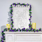 BSMYBO Artificial Purple Rose Flower Garlands 10 PCS 82 FT for Backdrop - Image 4