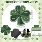 Nuanchu St. Patrick's Day Door Mat Outdoor Decor 28 x 28 Inch Large Shamrock Front Porch Rug Shamrock Welcome Door Mat St Patricks Day Rug Non Slip Entrance Rugs for Home Indoor Outdoor Entryway Decor - Image 2