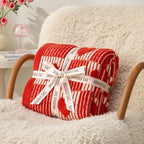 Snuggle Sac Red Heart Checkered Blanket for Women, Valentines Day Love Blankets Heart Blankets for Her Wife Mom,Super Soft Warm Fluffy Faux Fur Blanket for Couch Sofa Bed,Red Heart,60x80 inches - Image 4