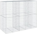 vidaXL Gabion Basket with Cover 98.4"x39.4"x78.7" Galvanized Iron by vidaXL