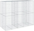 vidaXL Gabion Basket with Cover 98.4"x39.4"x78.7" Galvanized Iron by vidaXL