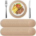 100 Pieces Round Burlap Placemats Bulk 11.8 Inch Boho Table Mats by Mifoci