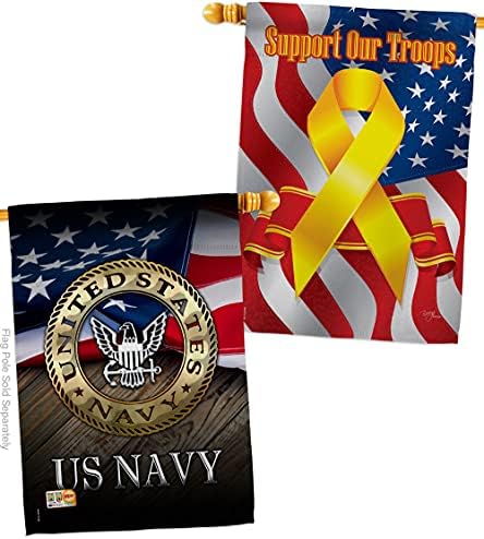 US Navy House Flag - Pack Armed Forces USN Seabee United State American Military Veteran Retire Official Support Our Troops - Banner Small Garden Yard Gift Double-Sided Made in USA 28 X 40 by Unknown