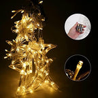Moon and Stars Decor Curtain Lights, 11.5ft String Lights for Bedroom, Christmas, Ramadan Decor, Indoor LED Fairy Twinkle Light, Battery Operated or USB Plug-in (Warm Yellow + Remote) - Image 2