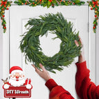2Pcs 6Ft Christmas Norfolk Pine Garlands, Realistic Faux Greenery Garlands - Image 7