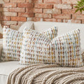 AmHoo Set of 2 Boho Chenille Pillow Cover Decorative Tufted Pillowcase for Couch Bed Sofa Bedroom Living Room Modern 12 x 20-Inch Brown White by AmHootextile