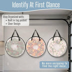 VENO 4 Pack Summer Wreath Storage Container, 36 Inch Clear Wreath Bag, Spring, Christmas Garland Decoration Organizers with Zipper and Durable Handles (Clear, 36"-4 Pack) - Image 5