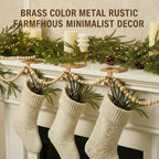 MorningRo 3 Pack 2 in 1 Stocking Holders for Mantle, Brass - Image 5