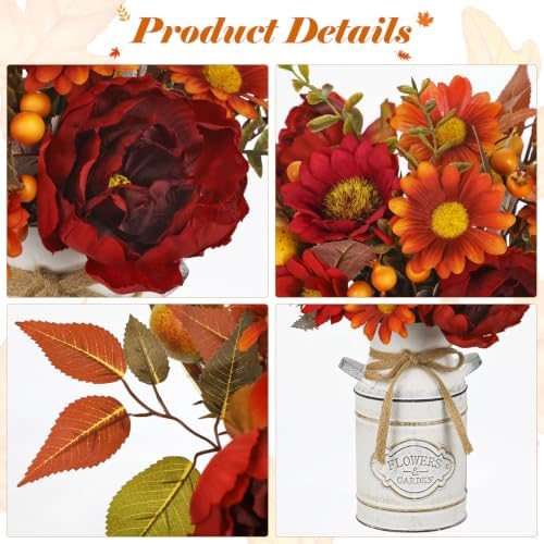 Fall Centerpieces for Tables Fall Flowers in Vase Fall Floral Arrangement - Image 3