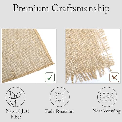 10 Pack Natural Burlap Table Runners (12 x 72 Inch) | Rustic Jute Table Runners for Wedding, Farmhouse, Thanksgiving, Coffee Table Decor Cover, Fall Décor & Parties - Image 4