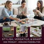2-in-1 Serving Tray & Placemat | Faux Leather & Reversible - Image 4