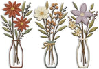 3 Piece Metal Flower Wall Art for Bedroom Living Room Rustic Farmhouse Floral Wall Decor for Bathroom Dining Room Boho Home Decorations Modern Minimalism Walls Hanging Sculptures(Red Purple) by Unknown