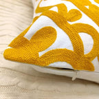 Alysheer Embroidered Decorative Throw Pillow Cover 20"x 20", 1pc Mustard - Image 5