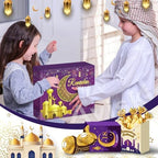 Ramadan Advent Calendar with Drawers, 30 Empty Boxes for 30 days, Eid Mubarak Coutdown Calendar Fillable Ramadan Gift, Islamic Art, Cardboard Number Storage Box, Ramazan Party Supplies - Purple - Image 5