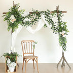 Mizii 3 Packs Artificial Vines Garland 78'' Fake Ficus Vine Greenery Garland Silk Green Leaves Decoration Faux Hanging Plants for Wedding Table Centerpieces Wall Room Decor (78in) - Image 6