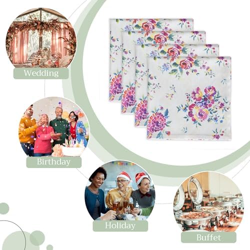 Maison d' Hermine Cloth Napkins Set of 4 Reusable 100% Cotton (20" x 20") - Image 6