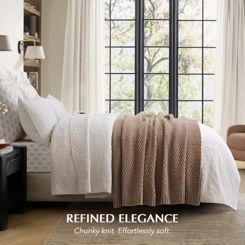 EVERGRACEHOME Chunky Chenille Knit Throw Blanket, 60 x 80, Rosewood - Image 4