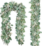Ouddy Decor 2 Pack Eucalyptus Garland Artificial Greenery Vines with Buds by OuddyDecor