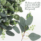 Janinka 100 Pcs Artificial Seeded Eucalyptus Stems Mixed Greenery - Image 3