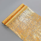 Snowkingdom 2 Pcs Gold Table Runner 11x 108 Inch Thin Mesh Sparkle Glitter Metallic Golden Lines Runner Gold Table Decorations for Wedding Birthday Party, Bridal Shower, Baby Shower, Christmas - Image 3