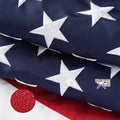 SYII American Flag 2.5x4 Ft TearProof Series for Outside, Heavy Duty Tough Spun All Weather US Flag for High Wind, Embroidered Stars Sewn Stripes and 2 Brass Grommets by SYII