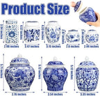 8 Pcs Small Blue and White Vases Chinoiserie Porcelain Vase, Stylish - Image 2