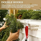 MorningRo 6 Pack 2 in 1 Stocking Holders for Mantle, White - Image 3