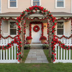Suzile 20 Pcs 160 ft Artificial Rose Flower Garland Fake Silk Vine Flower Garland for Wedding Arch Realistic Faux Hanging Rose Floral Ivy for Wedding Wall Garden Balcony Porch Decoration - Image 7