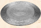 Farmhouse Beaded Placemat, Beaded Placemat Black 13" Round Set of 4 Grey Multi Round Hand Beaded Charger Placemat - Hand Made by Skilled artisans - A Beautiful complement to Your Dinner Table décor - Image 7