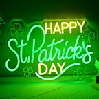 St Patricks Day Led Sign, Dimmable Led Neon Sign for Happy St Patrick's Day Decoration, Saint Patrick Day Decor for Home Office Indoor Usb Powered Light Up Sign by Unknown