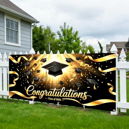 ANNA QUEEN 7x16 ft Garage Door Banner,Reusable Large Outdoor Backdrop for Tropical,Patriotic,Graduation and Christmas Party Decorations (Class of 2026) - Image 7
