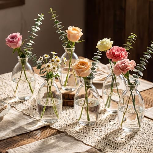 Hushee 12 Pcs Bud Vases Bulk Glass Small Vases for Flowers, Tall - Image 3