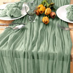 Sage Green Cheesecloth Table Runner Fall Table Decorations 10ft, 8 Pack - Image 2