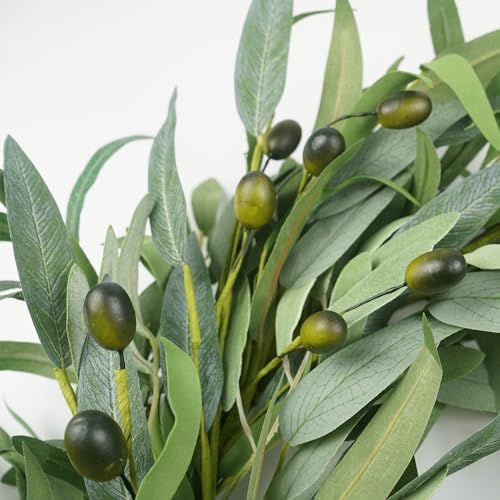 Olive Wreath for Front Door 22 inch, Greenery All Season Wreath with Olive Leaf Fruit, Home Decoration for Outdoor Living Room Indoor Wall and Outside Summer All Season Wedding - Image 5