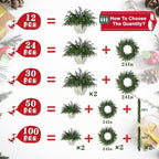 100 Pcs Realistic Christmas Pine Branches Natural Droopy Soft Bendable - Image 4