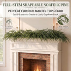 Montekin 4 Pcs 36 Inch Real Touch Christmas Norfolk Pine Branches - Image 6
