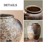 Smiletag Rustic Vase for Home Decor, Farmhouse Terracotta Vases, Stone Vases, Large Vases for Living Room Decor, Rustic Flower Vase Decoration for Living Room - Image 6
